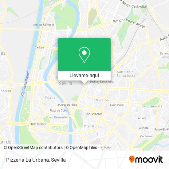 Mapa Pizzeria La Urbana