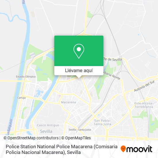 Mapa Police Station National Police Macarena (Comisaria Policia Nacional Macarena)