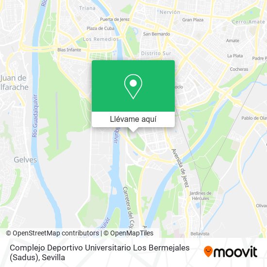 Mapa Complejo Deportivo Universitario Los Bermejales (Sadus)