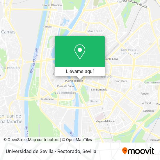 Mapa Universidad de Sevilla - Rectorado