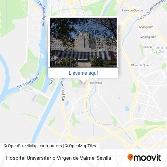 Mapa Hospital Universitario Virgen de Valme