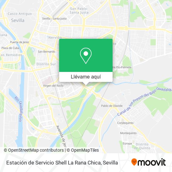 Mapa Estación de Servicio Shell La Rana Chica