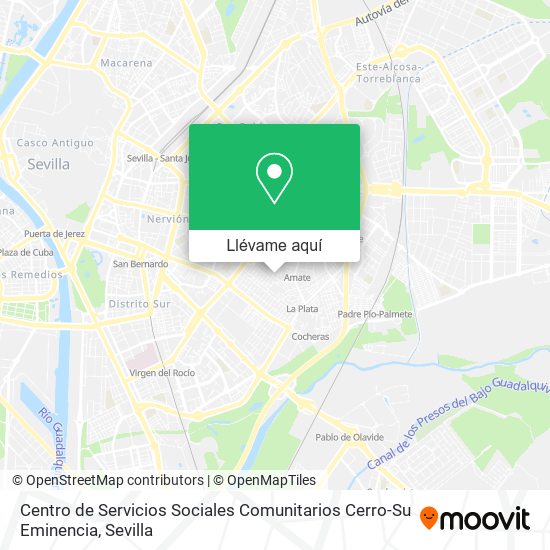 Mapa Centro de Servicios Sociales Comunitarios Cerro-Su Eminencia