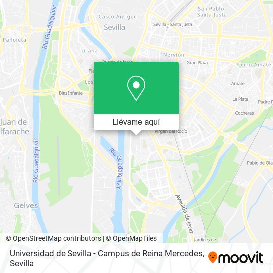 Mapa Universidad de Sevilla - Campus de Reina Mercedes