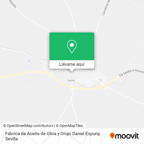 Mapa Fábrica de Aceite de Oliva y Orujo Daniel Espuny