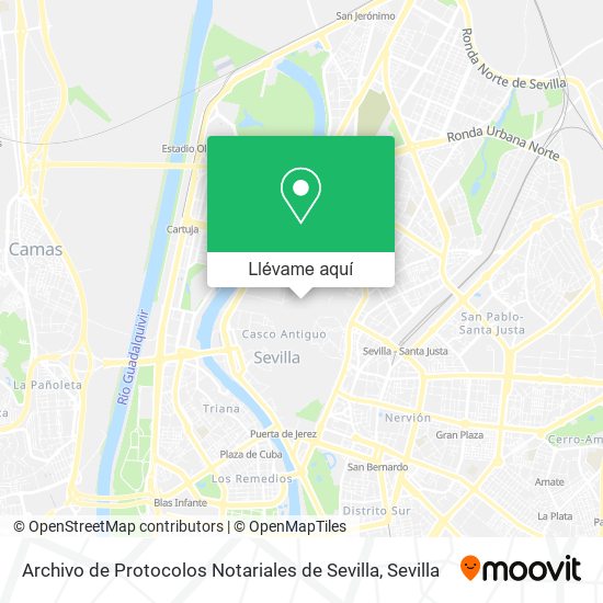 Mapa Archivo de Protocolos Notariales de Sevilla