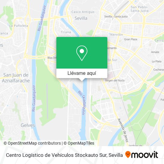 Mapa Centro Logístico de Vehículos Stockauto Sur