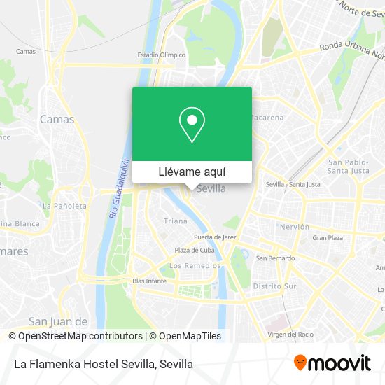 Mapa La Flamenka Hostel Sevilla