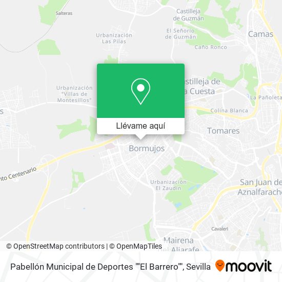 Mapa Pabellón Municipal de Deportes ""El Barrero""