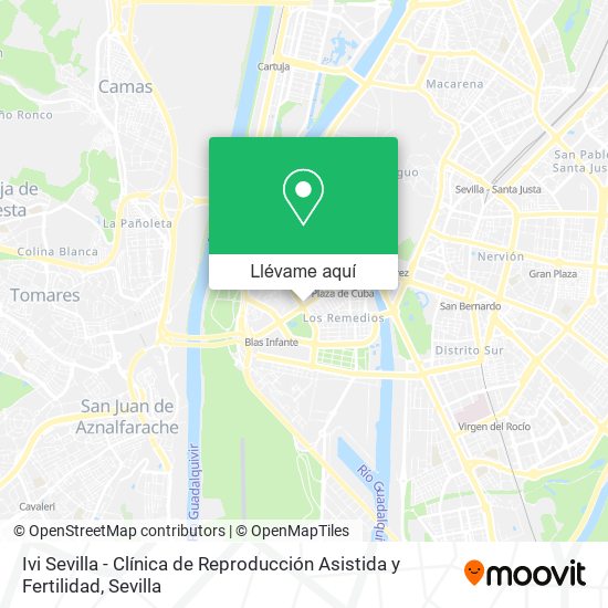 Mapa Ivi Sevilla - Clínica de Reproducción Asistida y Fertilidad