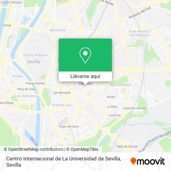 Mapa Centro Internacional de La Universidad de Sevilla