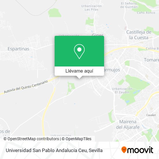 Mapa Universidad San Pablo Andalucía Ceu