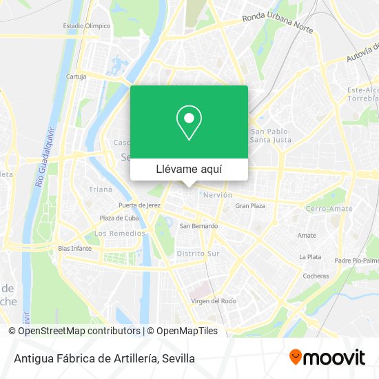 Mapa Antigua Fábrica de Artillería