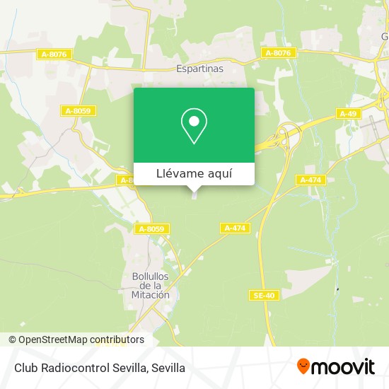 Mapa Club Radiocontrol Sevilla