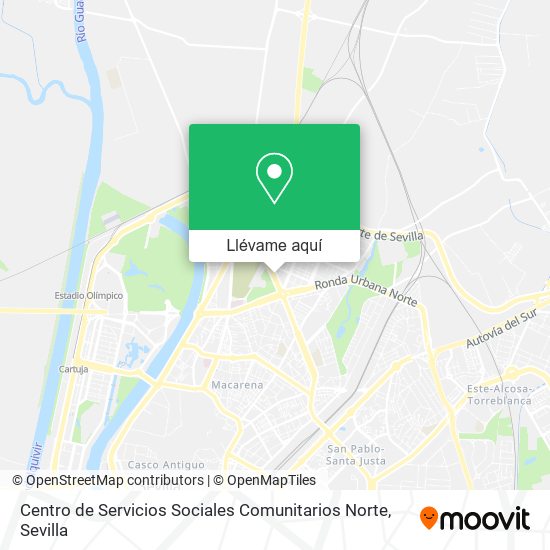 Mapa Centro de Servicios Sociales Comunitarios Norte