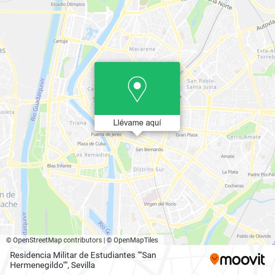 Mapa Residencia Militar de Estudiantes ""San Hermenegildo""