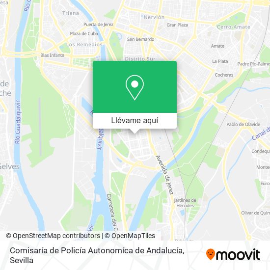 Mapa Comisaría de Policía Autonomíca de Andalucía
