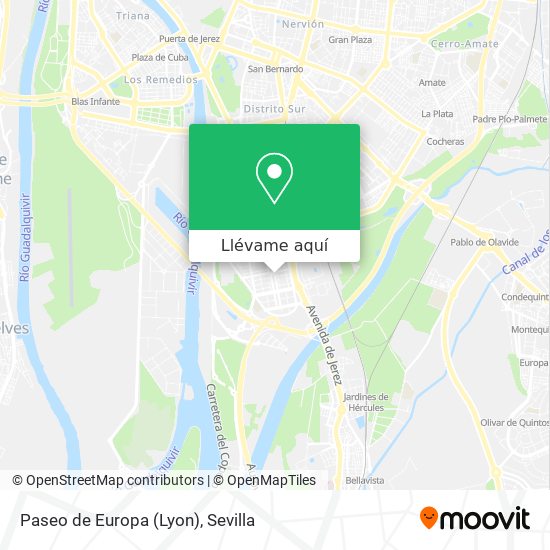 Mapa Paseo de Europa (Lyon)