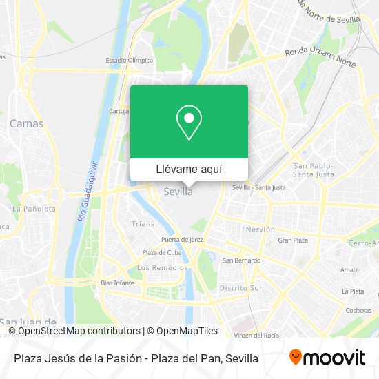 Mapa Plaza Jesús de la Pasión - Plaza del Pan