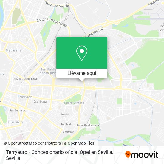 Mapa Terryauto - Concesionario oficial Opel en Sevilla