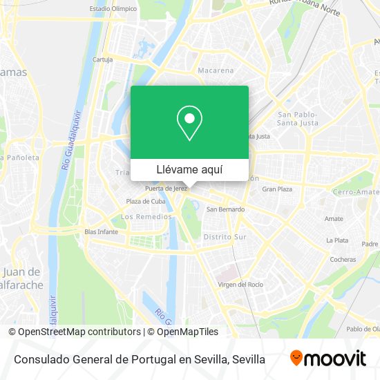 Mapa Consulado General de Portugal en Sevilla