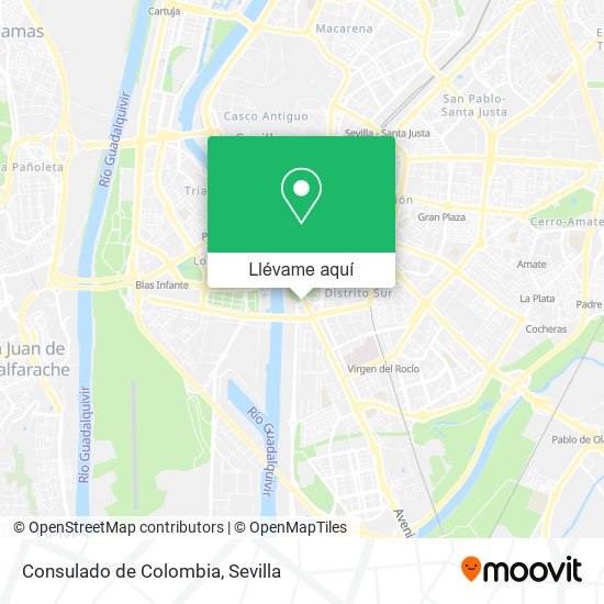 Mapa Consulado de Colombia