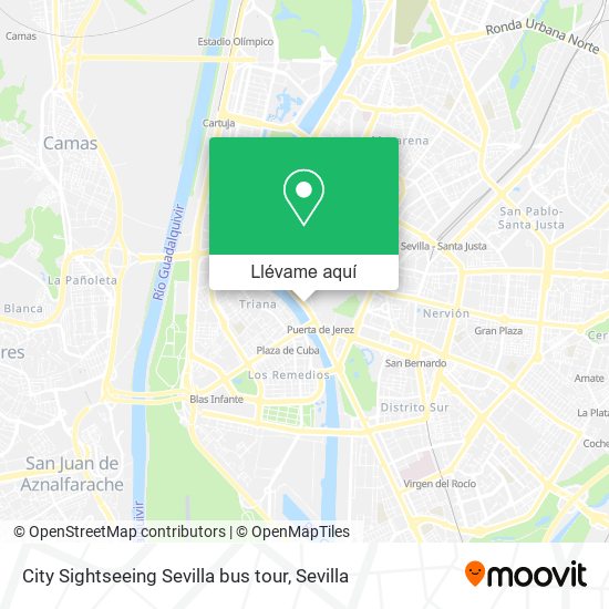 Mapa City Sightseeing Sevilla bus tour