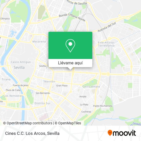 Mapa Cines C.C. Los Arcos