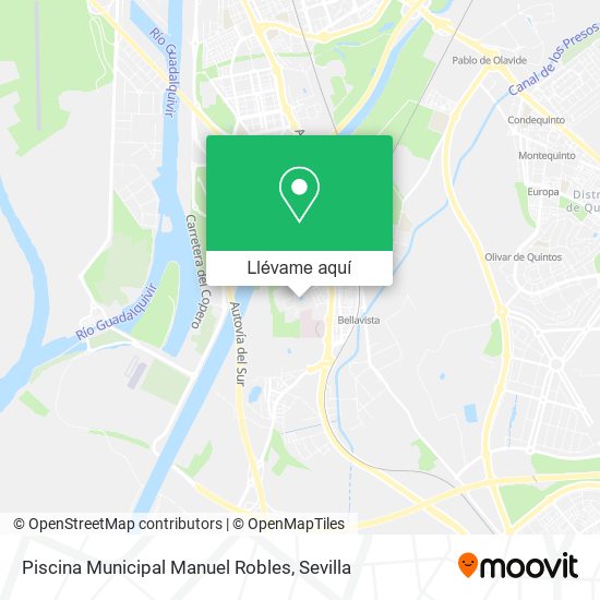 Mapa Piscina Municipal Manuel Robles