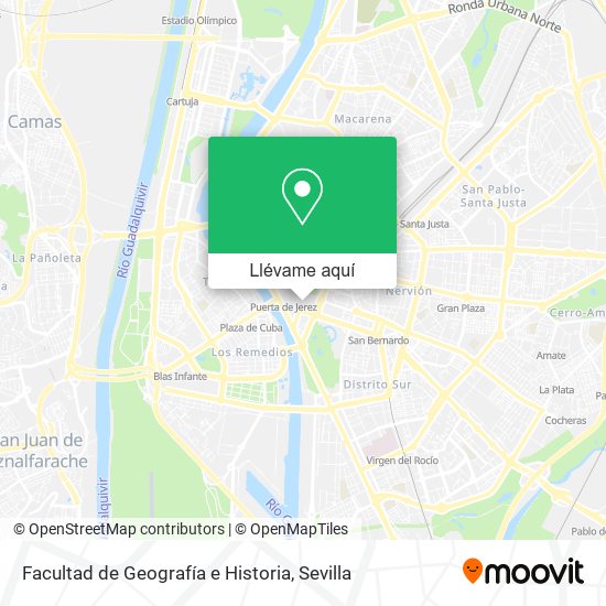 Mapa Facultad de Geografía e Historia