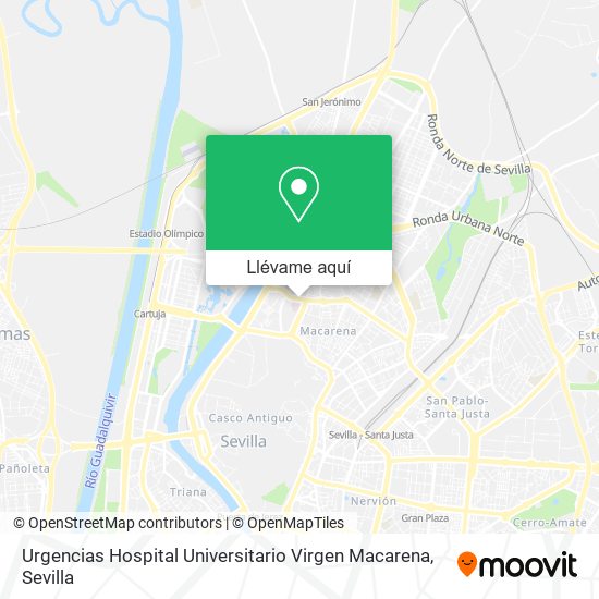 Mapa Urgencias Hospital Universitario Virgen Macarena