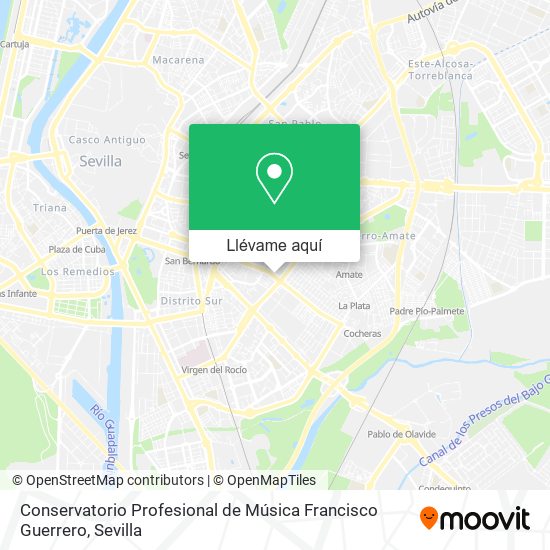 Mapa Conservatorio Profesional de Música Francisco Guerrero