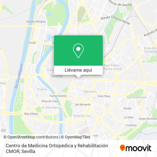 Mapa Centro de Medicina Ortopédica y Rehabilitación CMOR