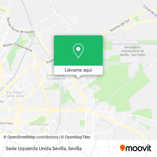 Mapa Sede Izquierda Unida Sevilla