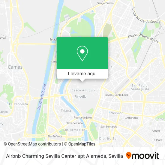 Mapa Airbnb Charming Sevilla Center apt Alameda