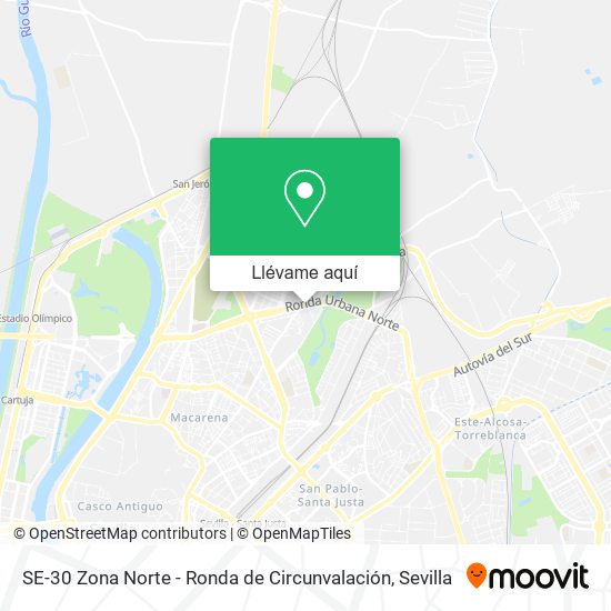 Mapa SE-30 Zona Norte - Ronda de Circunvalación