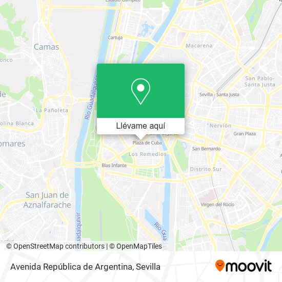 Mapa Avenida República de Argentina