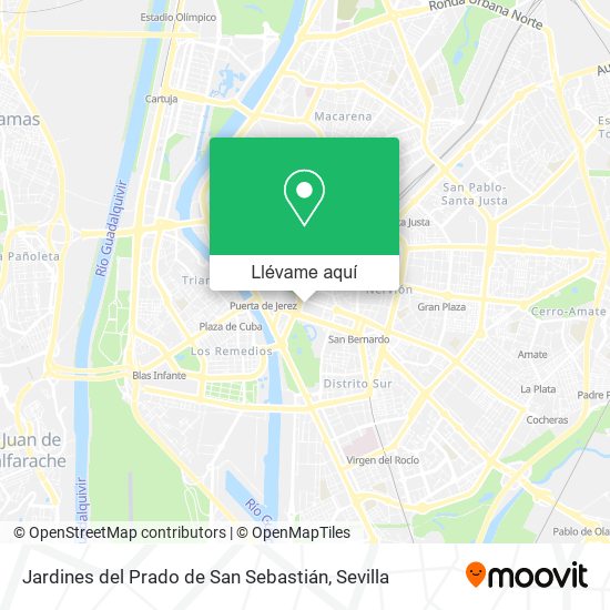 Mapa Jardines del Prado de San Sebastián