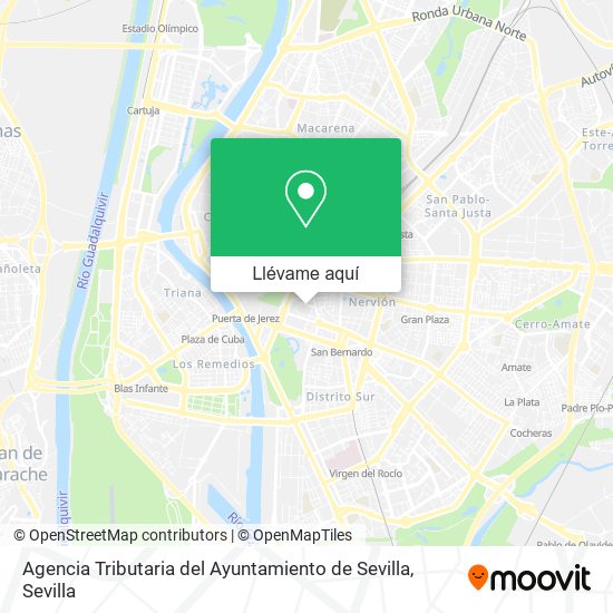 Mapa Agencia Tributaria del Ayuntamiento de Sevilla