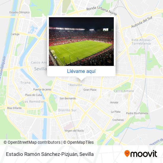 Mapa Estadio Ramón Sánchez-Pizjuán