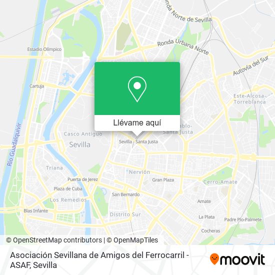 Mapa Asociación Sevillana de Amigos del Ferrocarril - ASAF