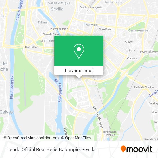 Mapa Tienda Oficial Real Betis Balompie