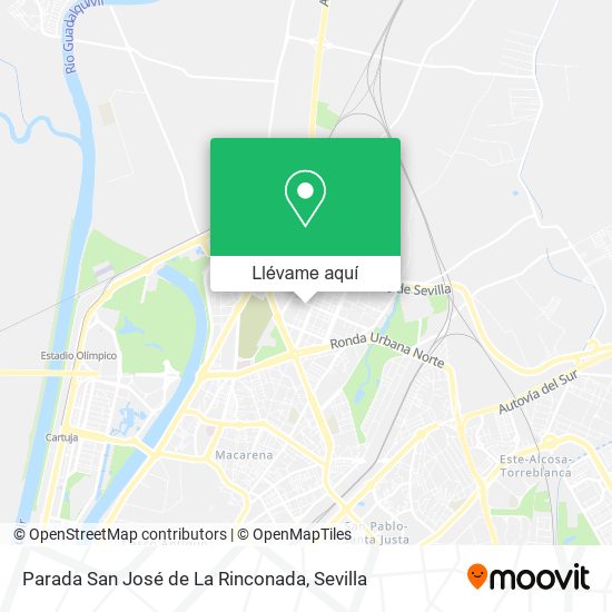 Mapa Parada San José de La Rinconada