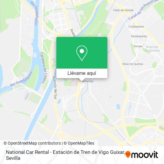 Mapa National Car Rental - Estación de Tren de Vigo Guixar