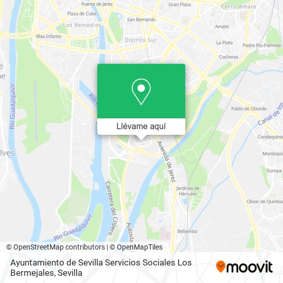 Mapa Ayuntamiento de Sevilla Servicios Sociales Los Bermejales