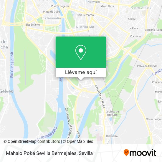 Mapa Mahalo Poké Sevilla Bermejales