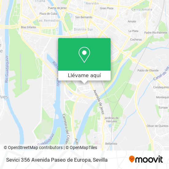 Mapa Sevici 356 Avenida Paseo de Europa