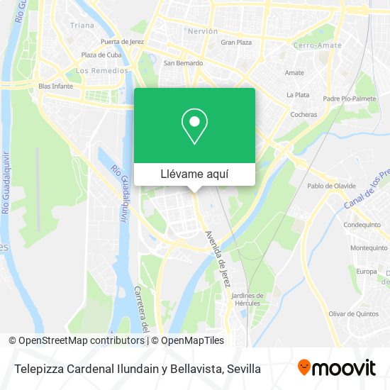 Mapa Telepizza Cardenal Ilundain y Bellavista