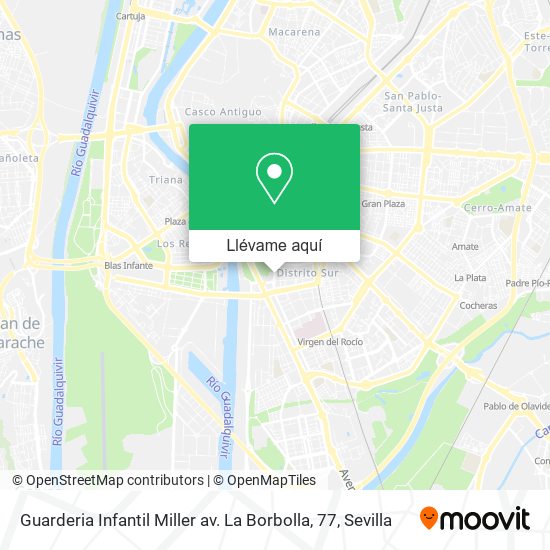 Mapa Guarderia Infantil Miller av. La Borbolla, 77