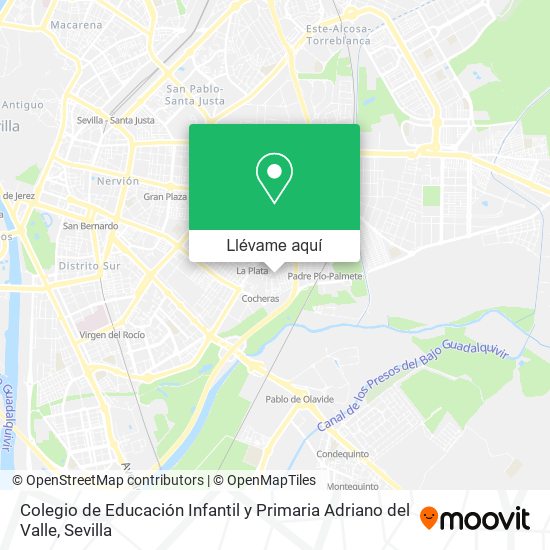 Mapa Colegio de Educación Infantil y Primaria Adriano del Valle